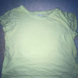 Women's yellow short sleeve T-shirt